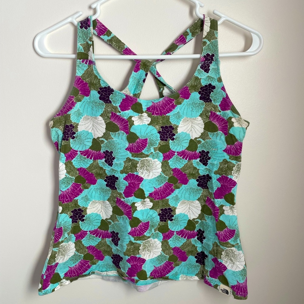 Patterned athletic tank top